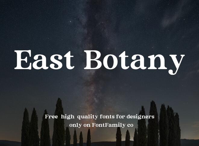 East Botany Font