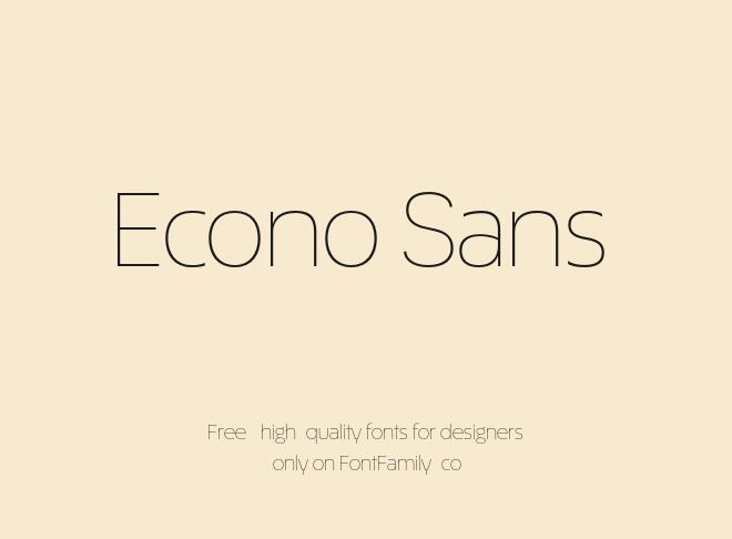 Econo Sans Font