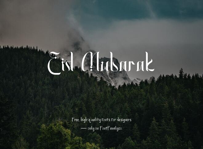 Eid Mubarak Font