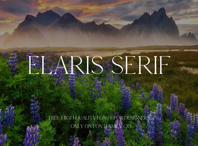 Elaris Serif Font