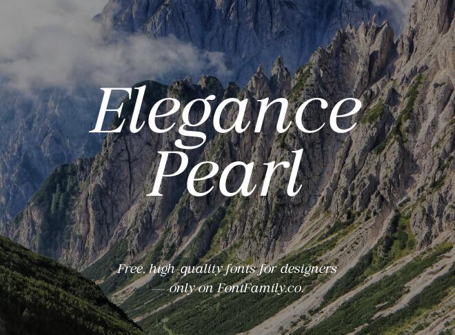 Elegance Pearl Font