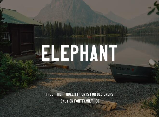 Elephant Font