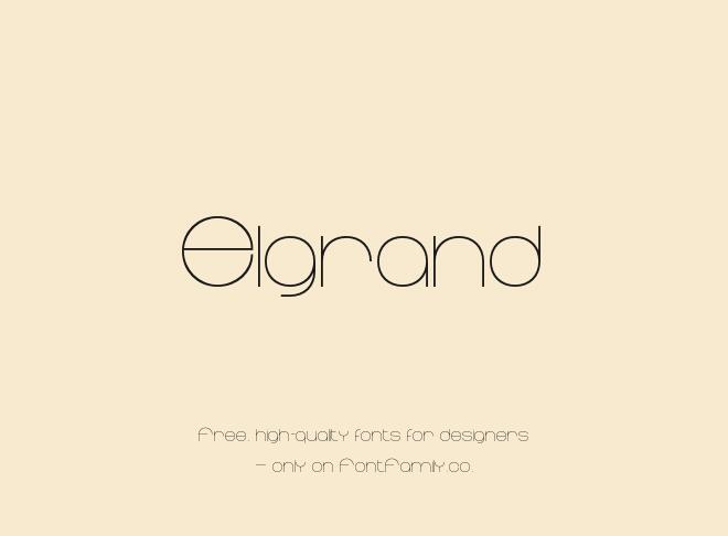 Elgrand Font