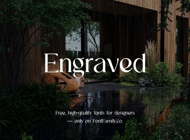 Engraved Font