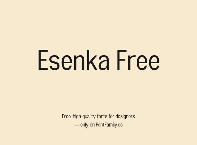 Esenka Free Font