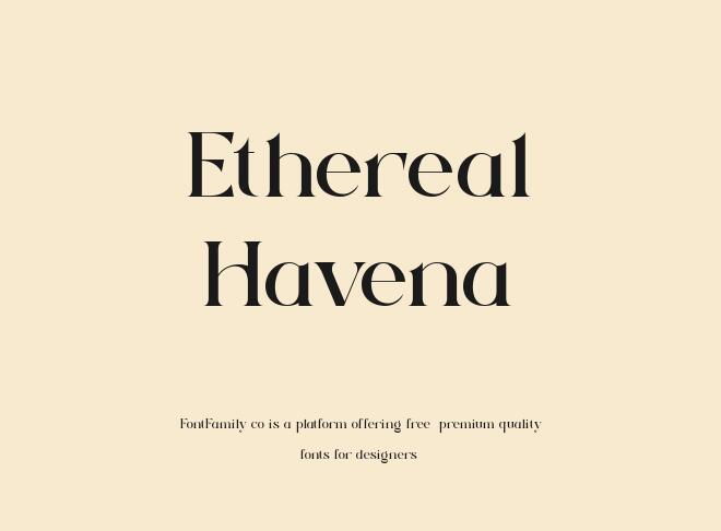 Ethereal Havena Font