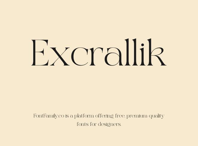Excrallik Font
