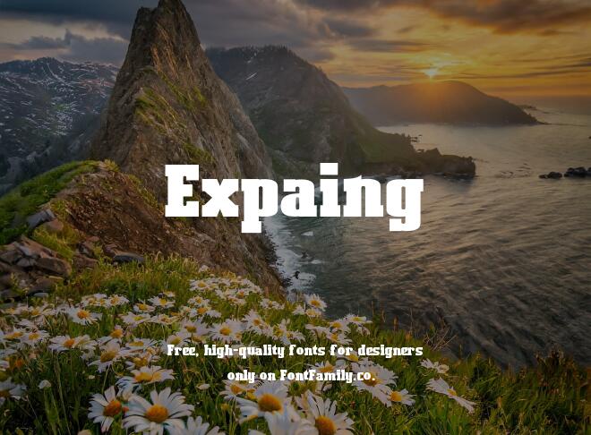 Expaing Font