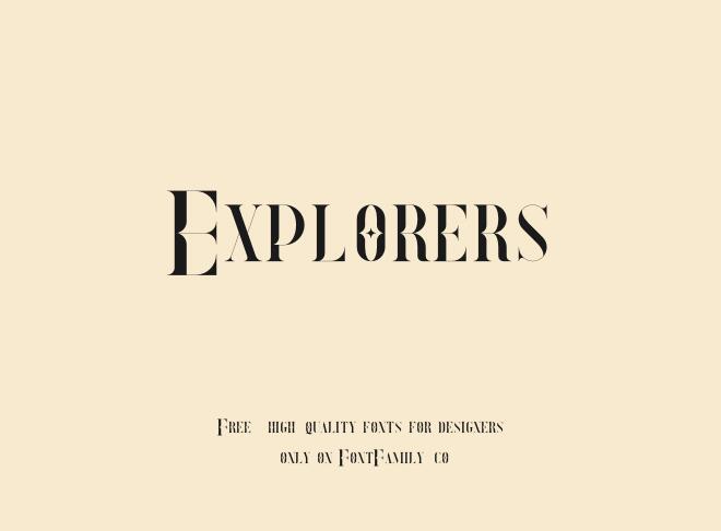 Explorers Font