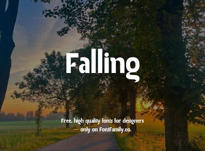 Falling Font