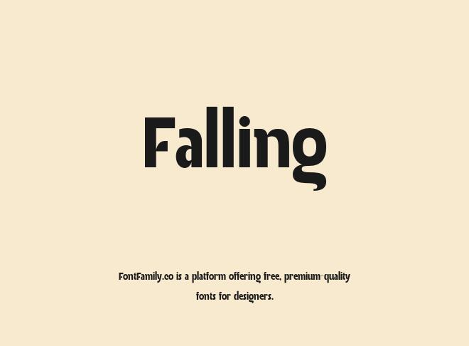 Falling Font