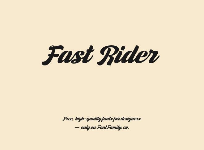 Fast Rider Font