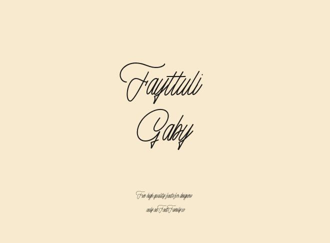 Fayttuli Gaby Font