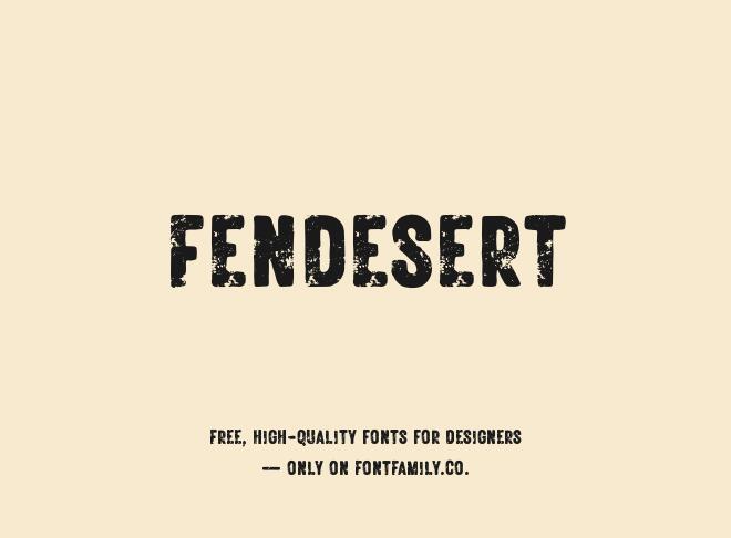 Fendesert Font