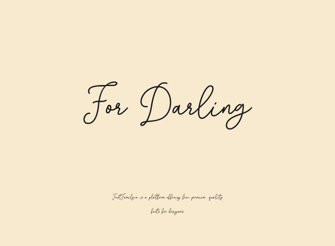 For Darling Font