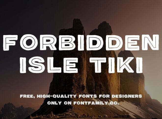 Forbidden Isle Tiki Font