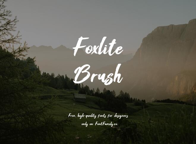 Foxlite Brush Font