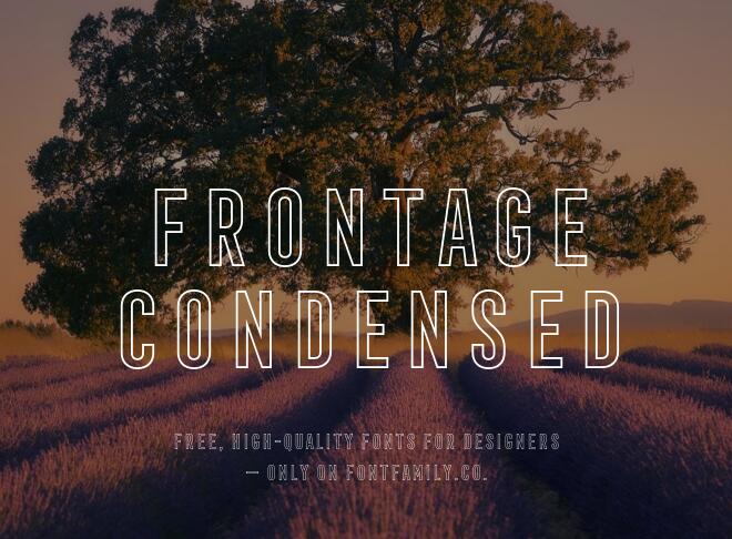 Frontage Condensed Font