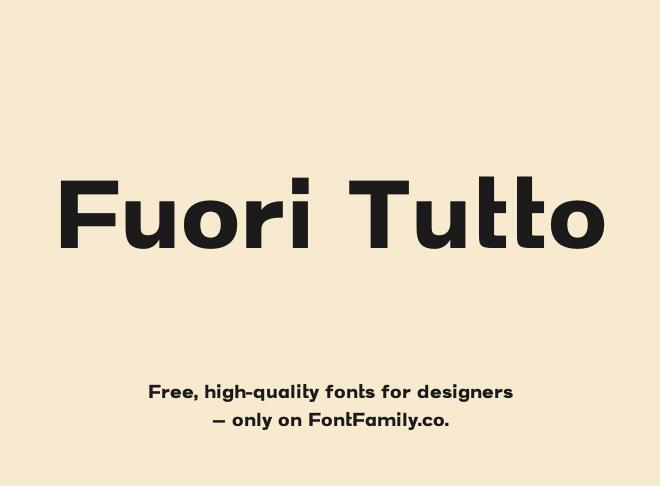 Fuori Tutto Font