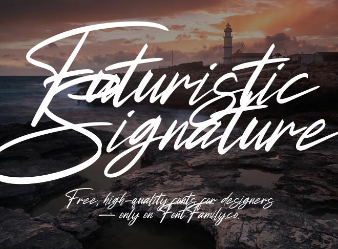 Futuristic Signature Font