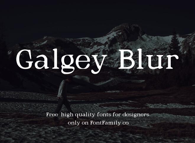 Galgey Blur Font