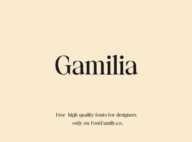 Gamilia Font