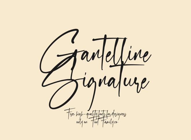 Gantelline Signature Font