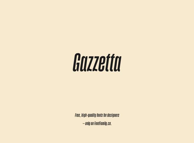 Gazzetta Font