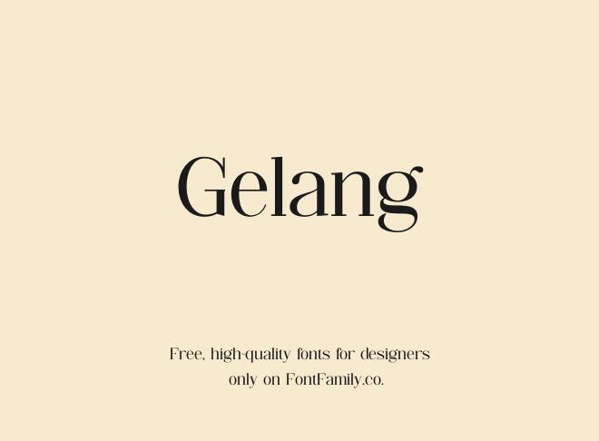 Gelang Font