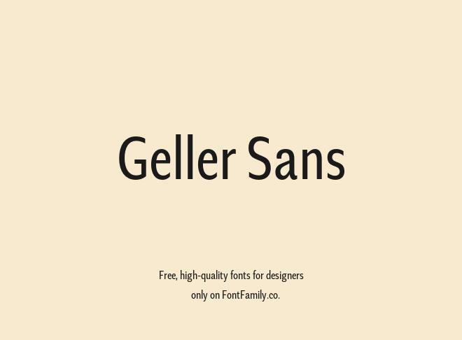 Geller Sans Font
