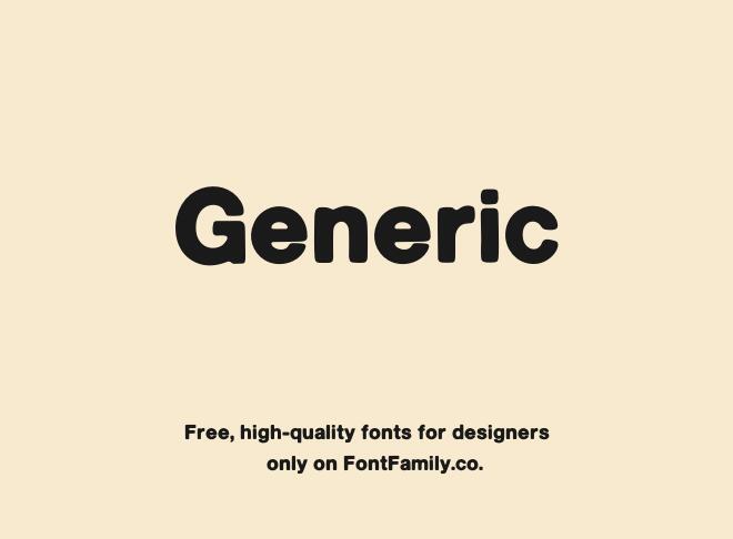 Generic Font