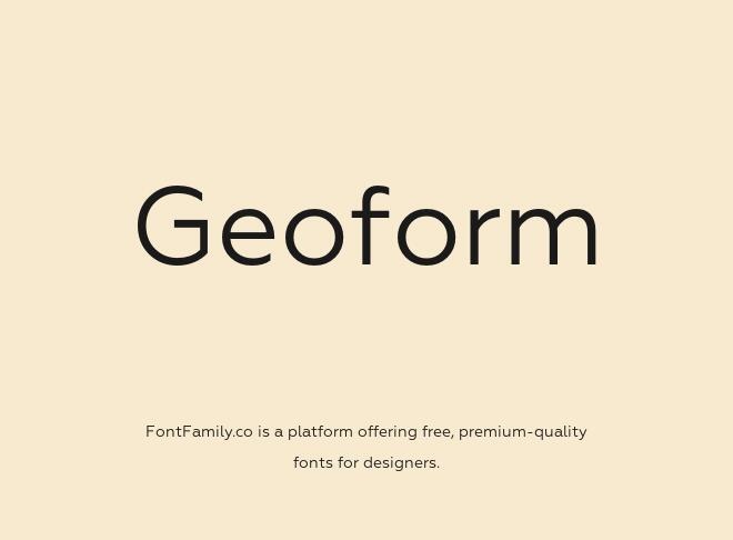 Geoform Font