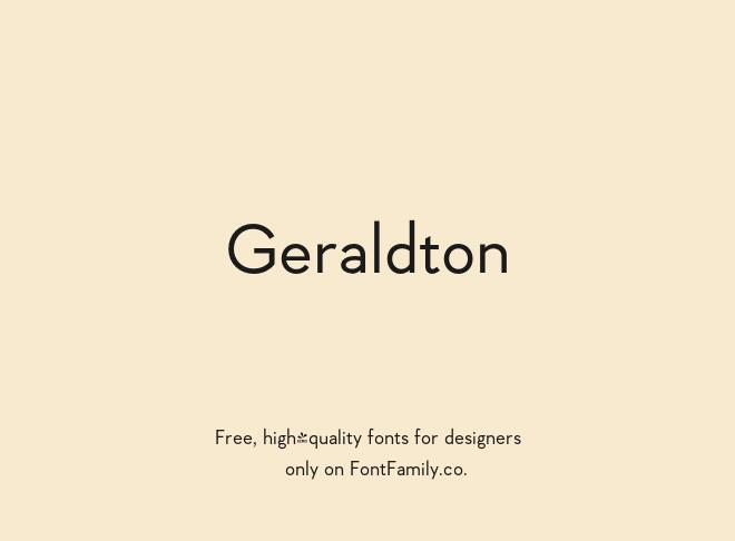 Geraldton Font
