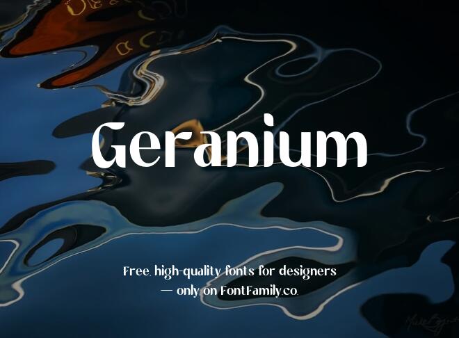 Geranium Font