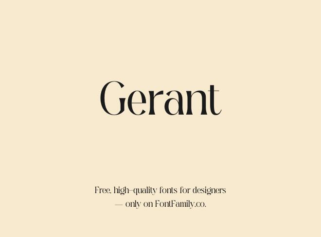 Gerant Font