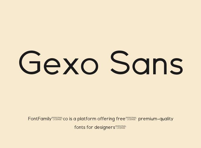 Gexo Sans Font