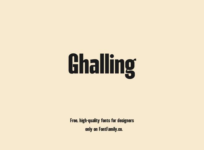 Ghalling Font
