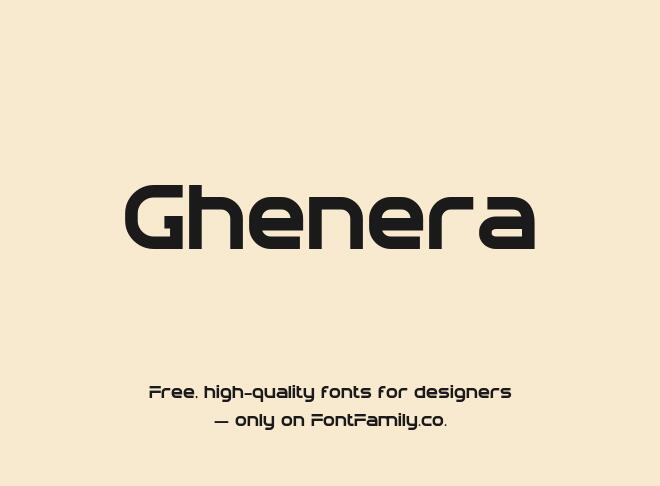 Ghenera Font
