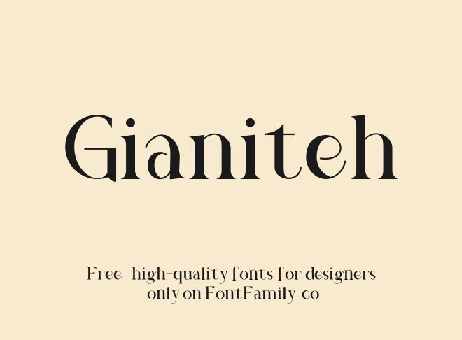 Gianiteh Font