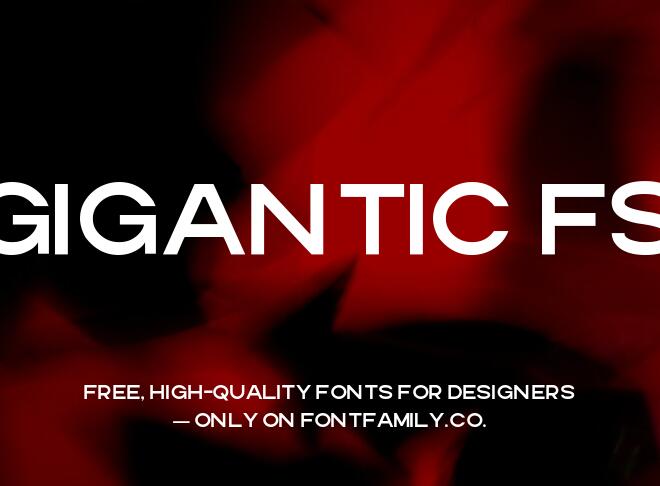 Gigantic Fs Font