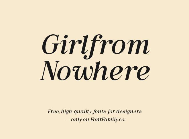 Girlfrom Nowhere Font