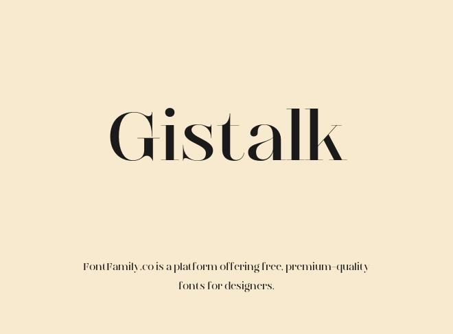 Gistalk Font