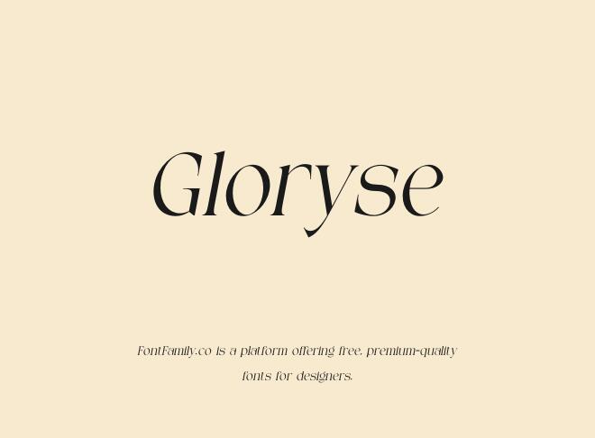 Gloryse Font