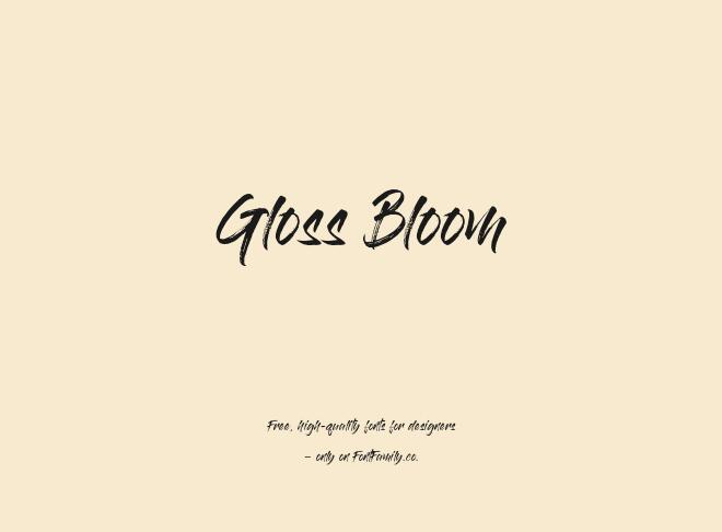 Gloss Bloom Font