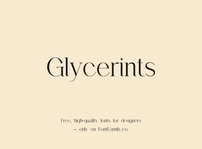 Glycerints Font