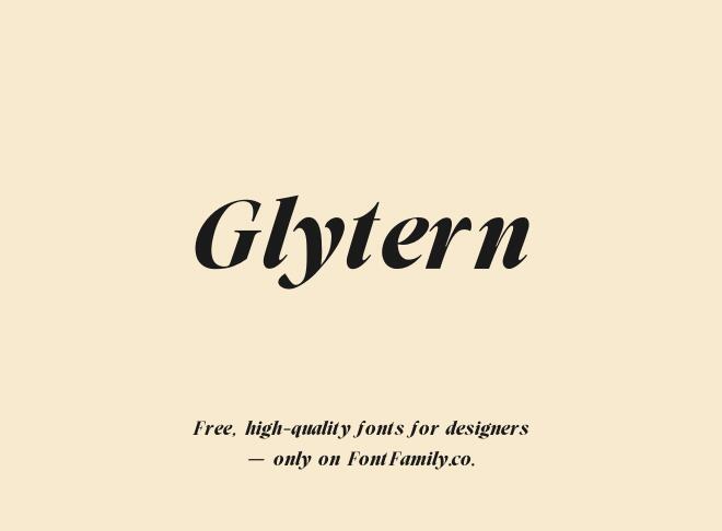 Glytern Font