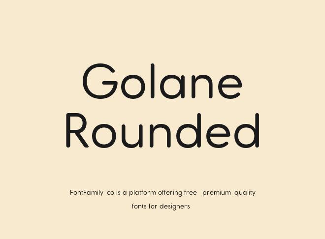 Golane Rounded Font