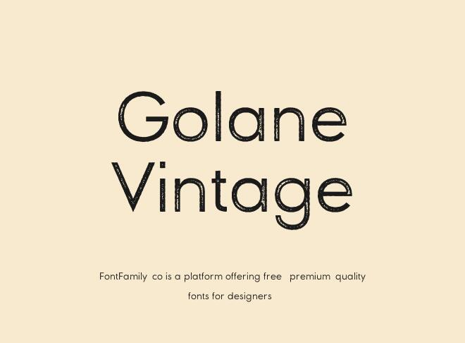 Golane Vintage Font