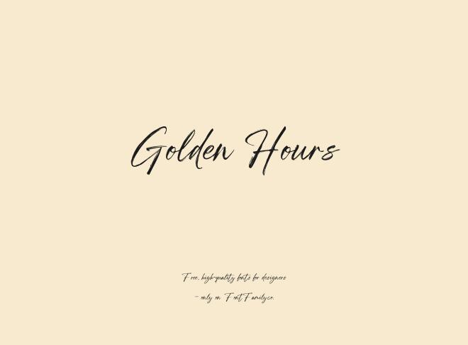 Golden Hours Font