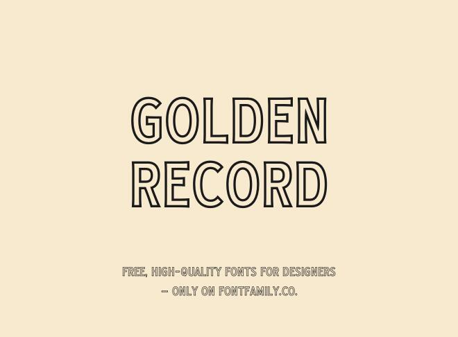 Golden Record Font